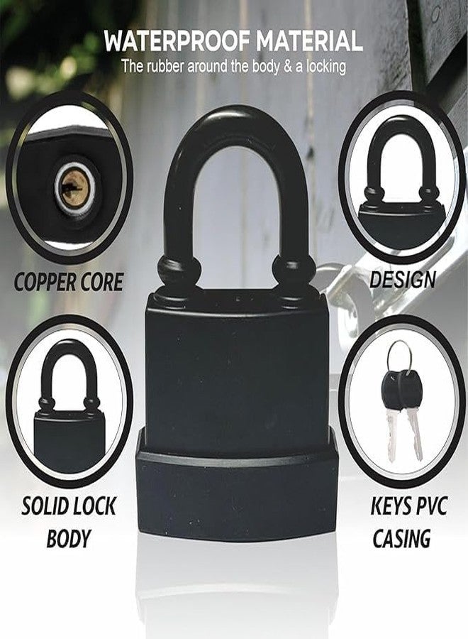 Toriox Outdoor Waterproof Padlock, Weatherproof Rust-Proof Steel Lock with Keys, High Security for Shed, Garage, Garden Gate, Door, Chain (45mm (with 3 Keys)) - Image 3